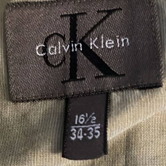 Calvin Klein Button Down Shirt green Sz 16.5 (34-35) - Picture 9 of 12